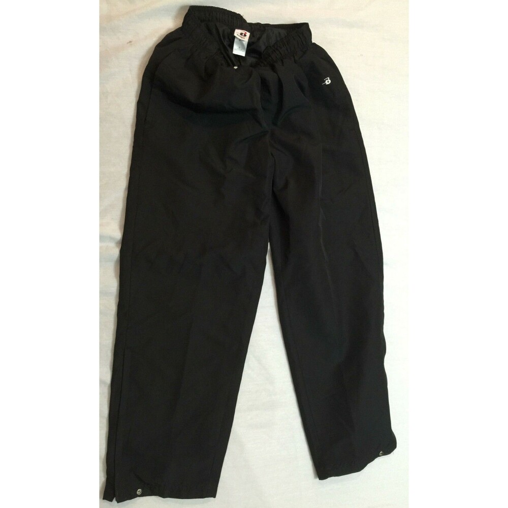 BADGER SPORT MENS ATHLETIC PANTS SIZE S BLACK